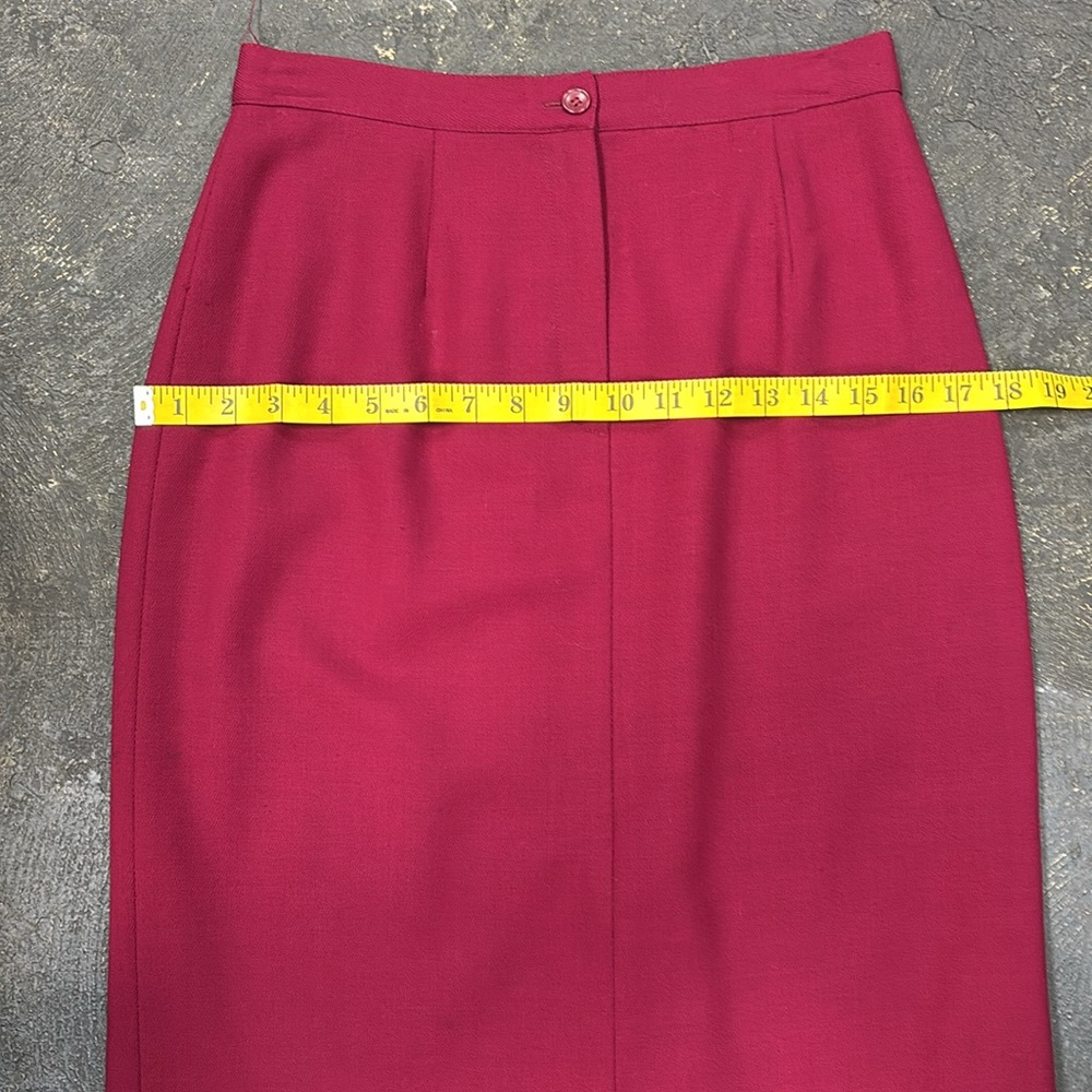 Kasper & Company Maroon Secretary Skirt (14701721) - Picture 3 of 8